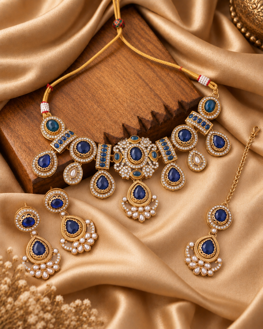 Blue stone jewellery visual featured on Shona's Style